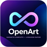 OpenArt AI — logo officiel dégradé violet et turquoise